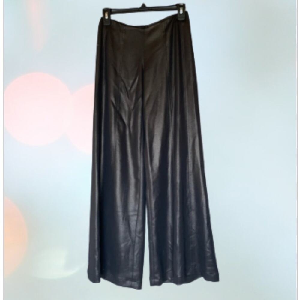 Yansi Fugel Bronze Metallic Wide Leg Dress Pant NWOT